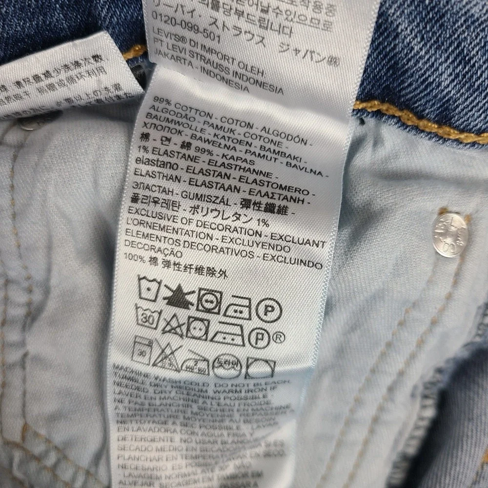 Levi's 505 Jeans Mens 36x32 Blue Regular Fit Straight Leg Medium Wash Denim
